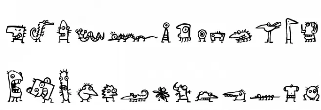 creatures Schriftart Groß