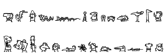 creatures Font LOWERCASE