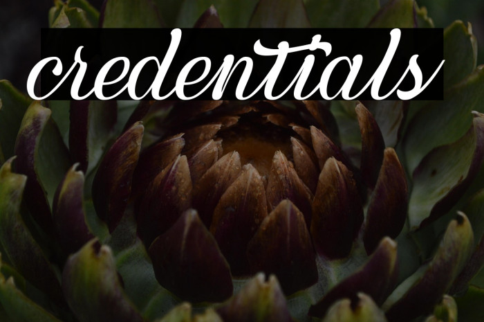 credentials Example 1