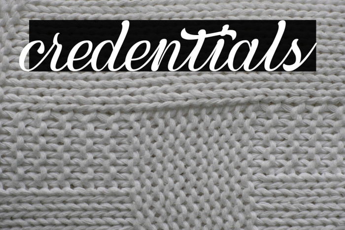 credentials Example 3