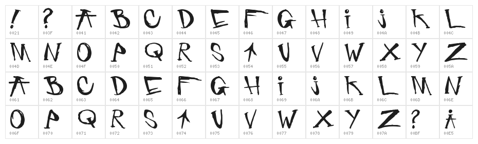 criminal security Character Map