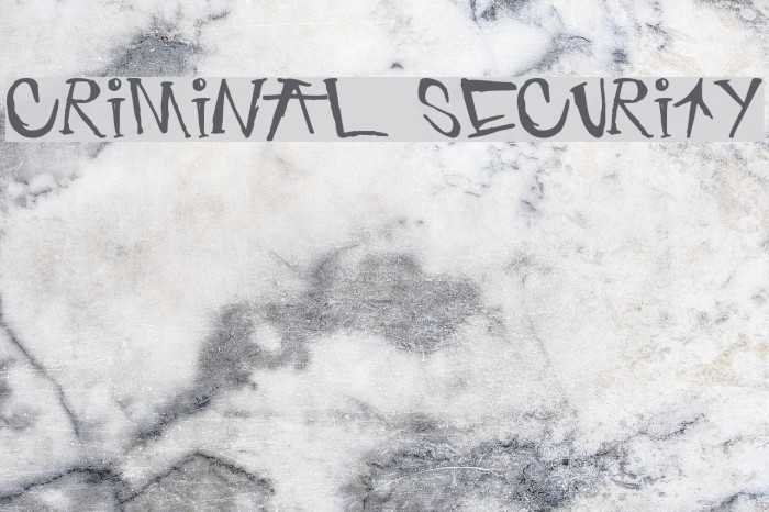criminal security Font examples