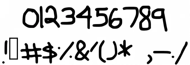 cringes Font OTHER CHARS