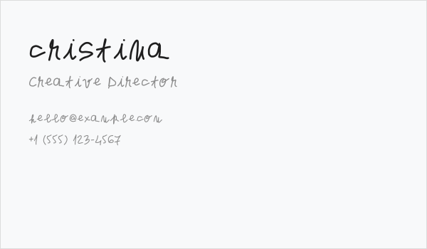 cristina Business Card