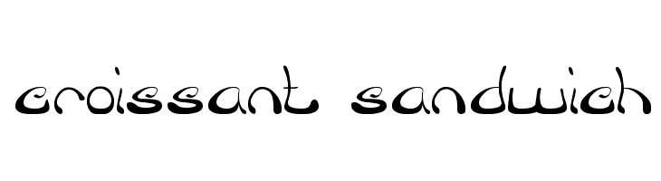 croissant sandwich Font