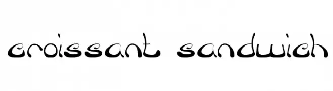croissant sandwich  Frei Schriftart Herunterladen