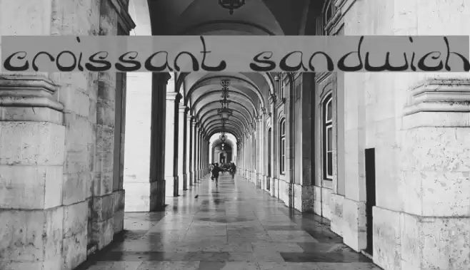 croissant sandwich Font examples