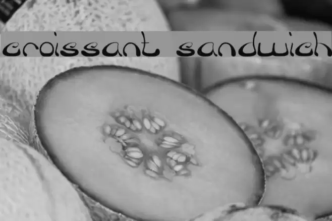 croissant sandwich Font examples