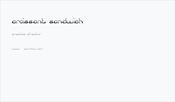 croissant sandwich Business Card