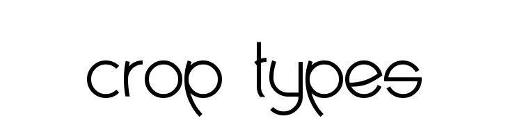 crop types Font