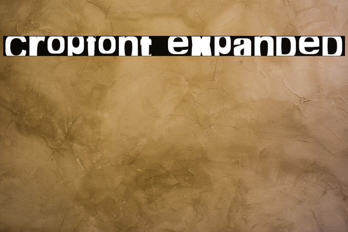 cropfont expanded Font examples