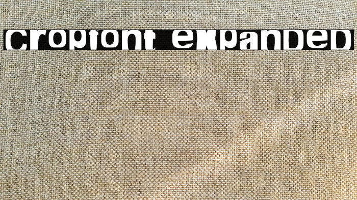 cropfont expanded Font examples