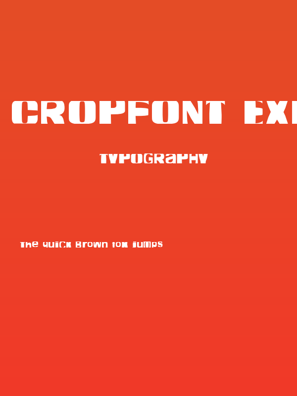 cropfont expanded Poster
