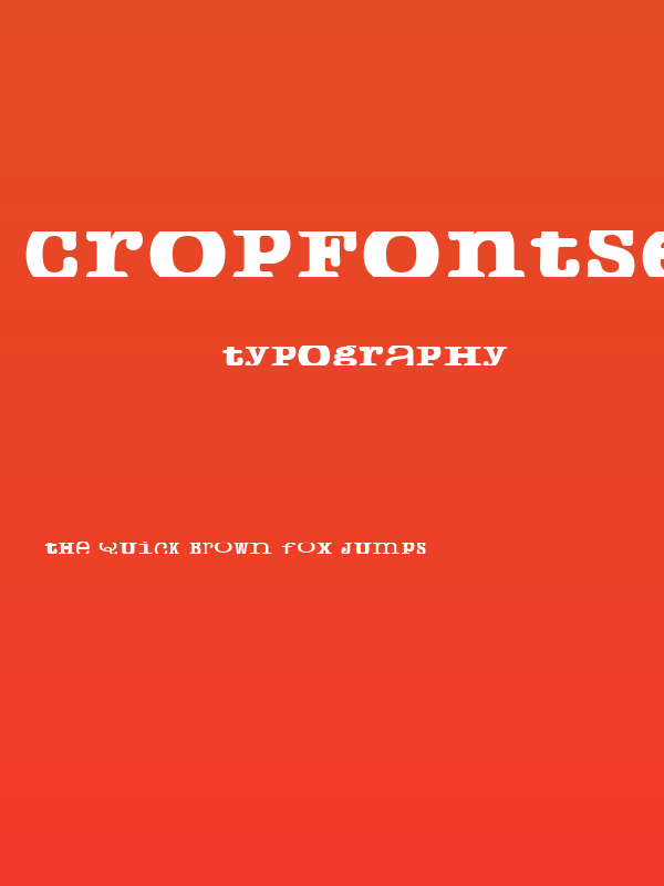 cropfontserif Poster