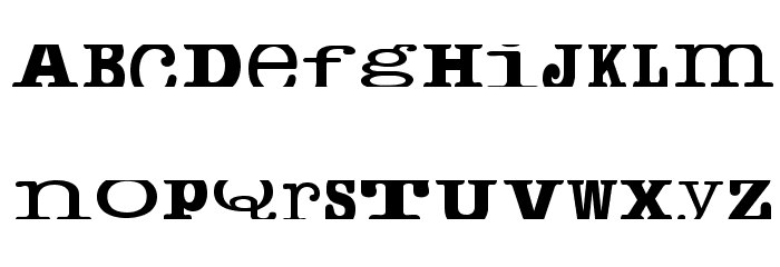 cropfontserif Font LOWERCASE