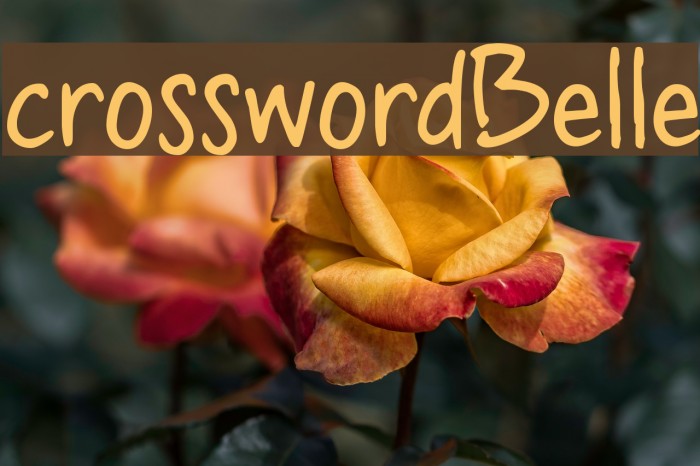 crosswordBelle Font examples