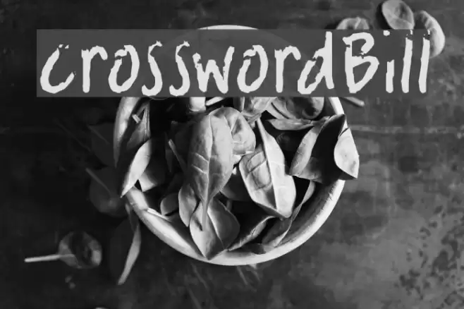 crosswordBill Font examples