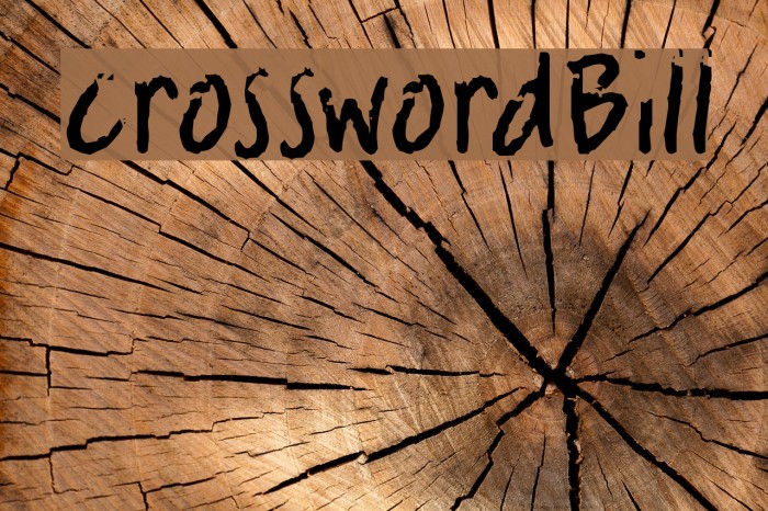crosswordBill Font examples