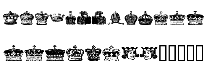 crowns and coronets Font LOWERCASE