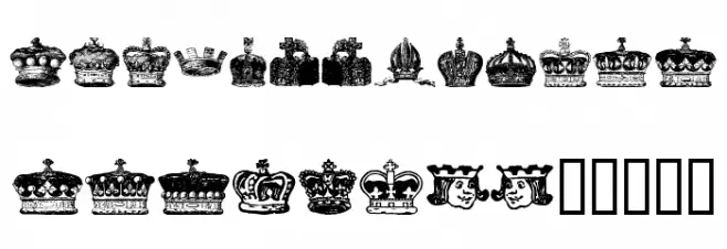 crowns and coronets फ़ॉन्ट लोअरकेस