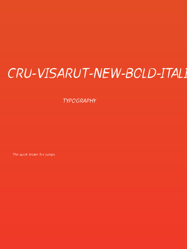cru-visarut-new-Bold-italic Poster