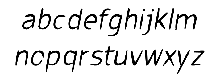 cru-visarut-new-Bold-italic Font LOWERCASE