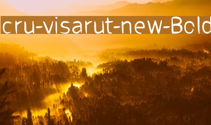 cru-visarut-new-Bold Font examples