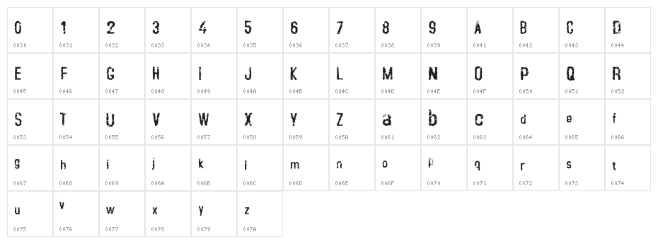crustype_crust Character Map