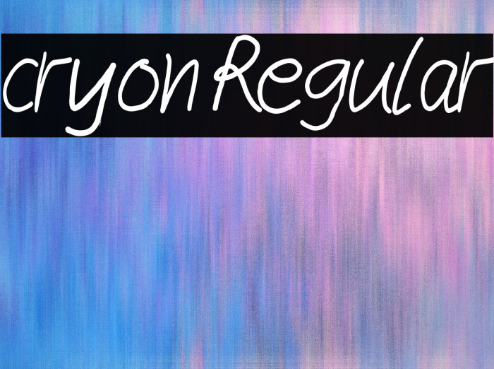cryon Regular Font examples
