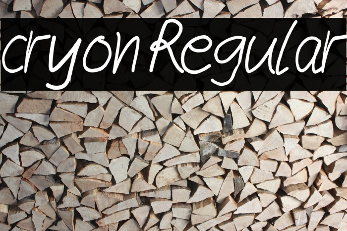 cryon Regular Font examples