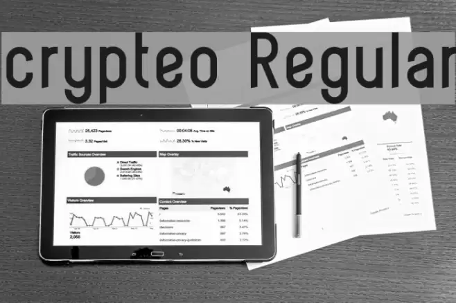 crypteo Regular Font examples