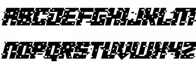crypto CRASH Italic Schriftart Groß