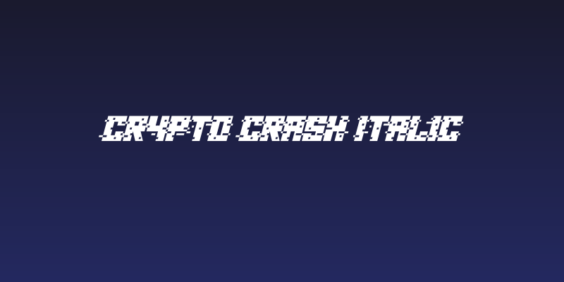 crypto CRASH Italic Social Header