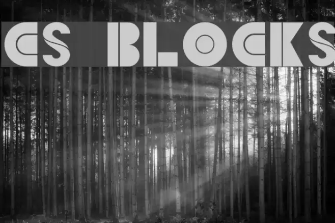 CS Blocks Font examples