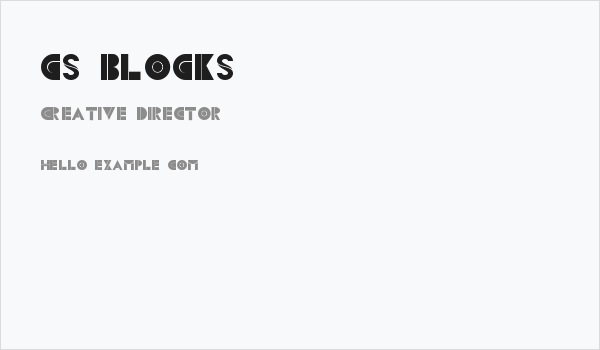 CS Blocks Business Card