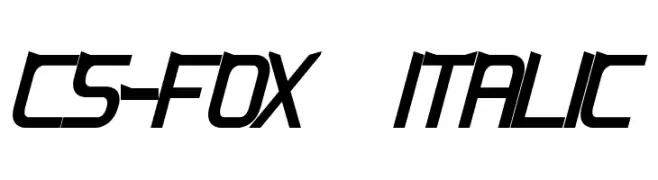 CS-Fox Italic  नि: शुल्क फ़ॉन्ट्स डाउनलोड