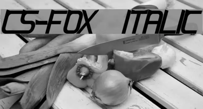 CS-Fox Italic Polices examples