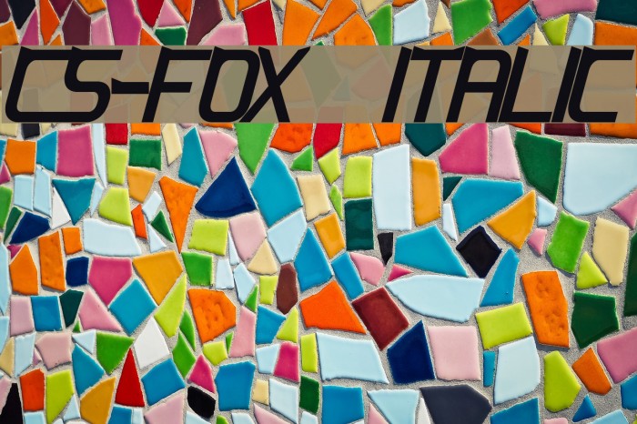 CS-Fox Italic Schriftart examples