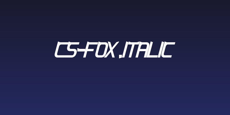 CS-Fox Italic Social Header