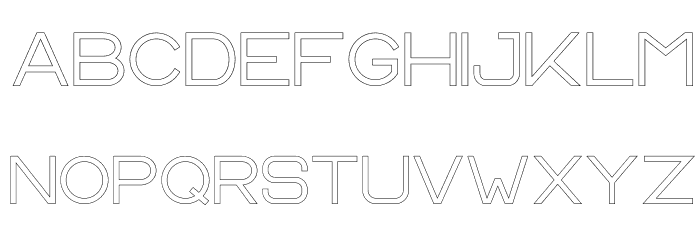 CS Harley Outline Font LOWERCASE
