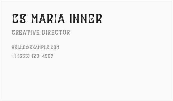 CS Maria Inner Business Card