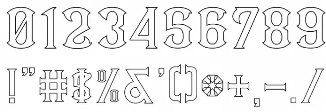 CS Maria Outline Font OTHER CHARS