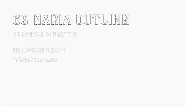 CS Maria Outline Business Card