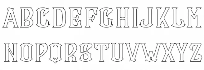 CS Maria Outline 字体 小写