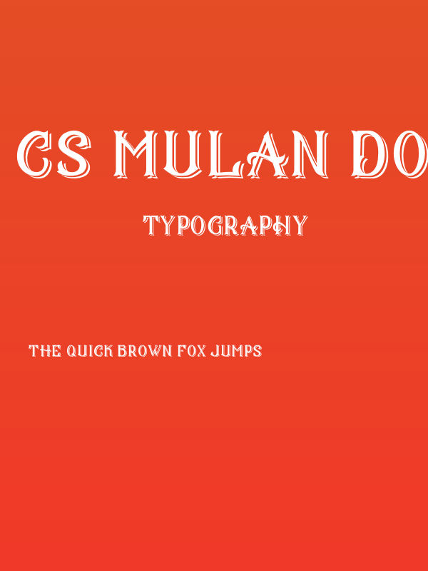 CS Mulan Double Poster