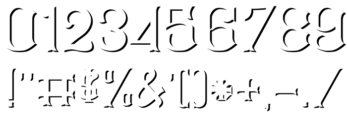 CS Mulan Shadow Font OTHER CHARS