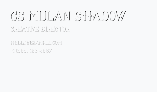 CS Mulan Shadow Business Card