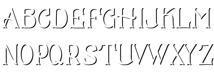 CS Mulan Shadow Font LOWERCASE