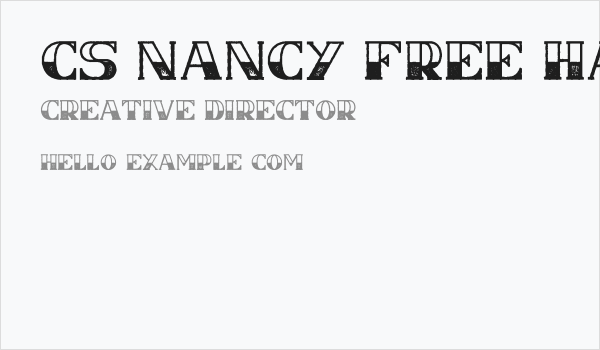 CS Nancy Free Halfblock Rough Business Card