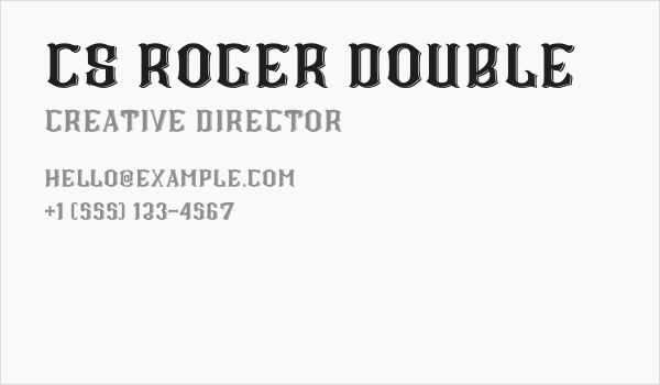 CS Roger Double Business Card